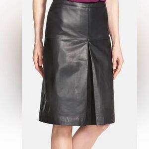 Halogen Black Leather skirt sz 4